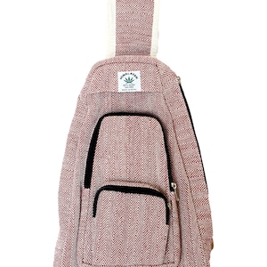 Sling Bag, Crossbody Bag, Geschenk für Papa, Hanf Sling Rucksack, 100% Vegan Bag, Geburtstagsgeschenk, Dankeschön, Reiserucksack, Geschenk für Vater