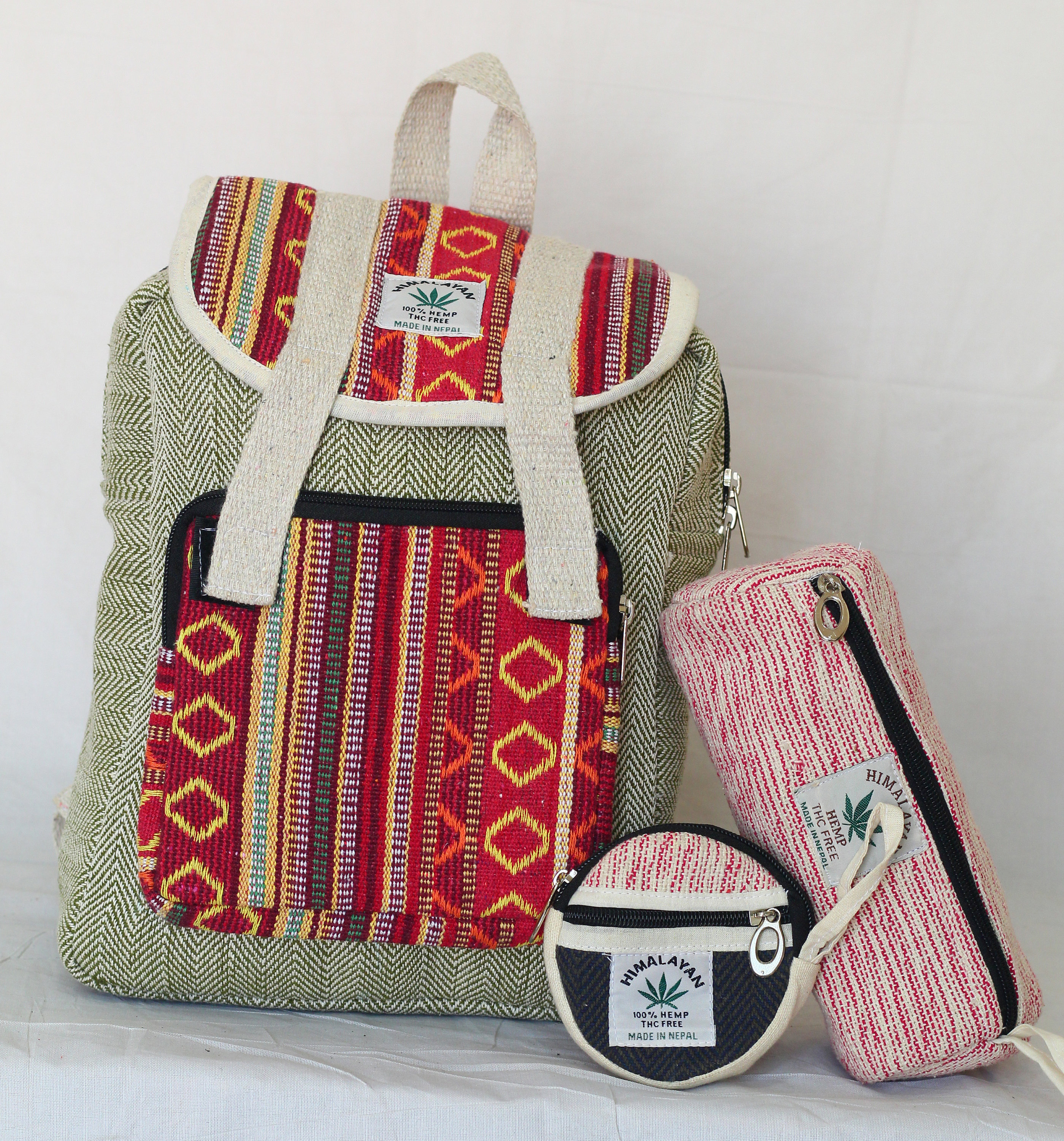 Hemp Mini Backpack Mini Bag With Hemp Pencil Case and Coin Etsy