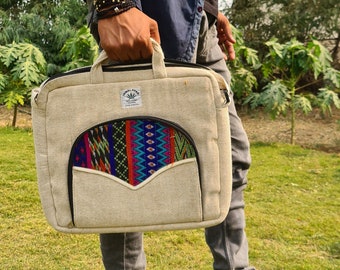 Laptop Bag, Hemp Laptop Bag , Best Gift For Him Her ,Eco-Friendly Laptop Case, Anniversary Gift, Eco-friendly Bag