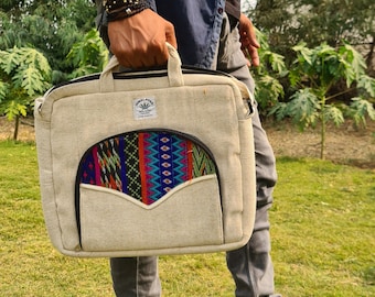 hemp laptop bolsa