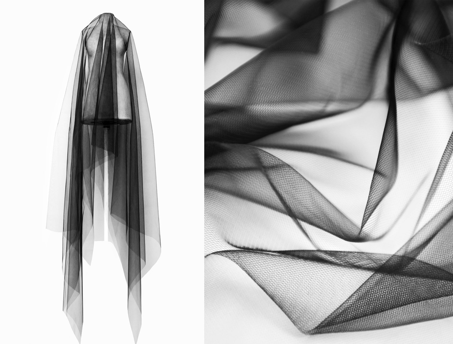 Black Bridal Veil With Blusher Gothic Black Wedding Veil Halloween