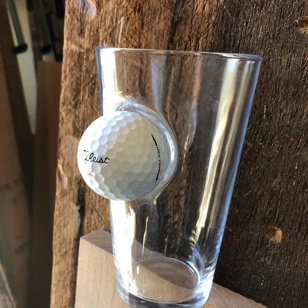 BenShot, Free  Personalized Laser Engraved Golf Ball Embedded Pint Glass.Any Rank Logo design , order as many as you like! Free Shipping!