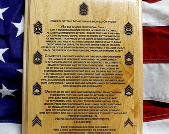 Soldier's Creed Print U.S. Soldier's Creed Poster - Etsy
