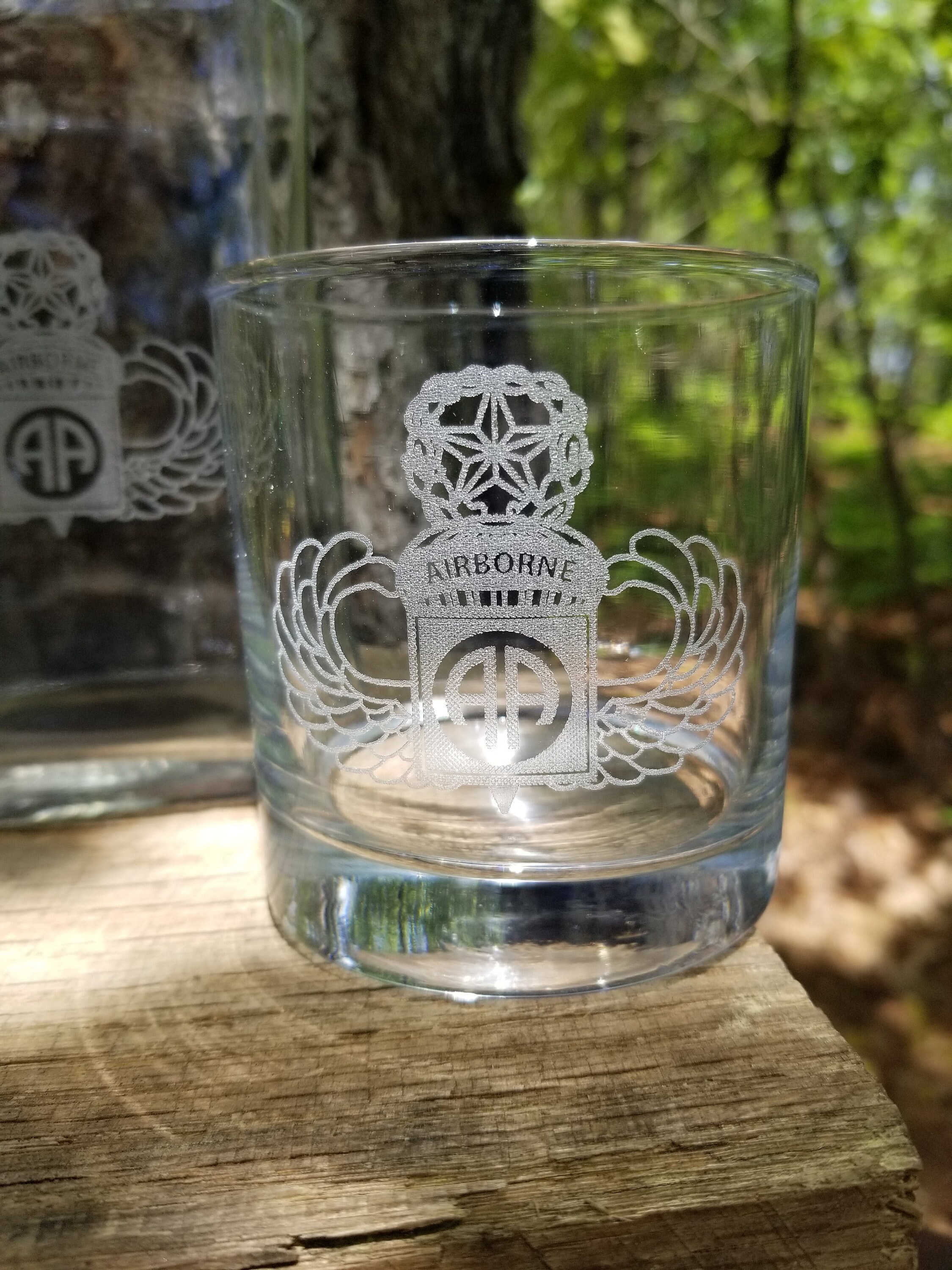 FREE Personalization Laser Engraved Rock Glass Whiskey Etsy