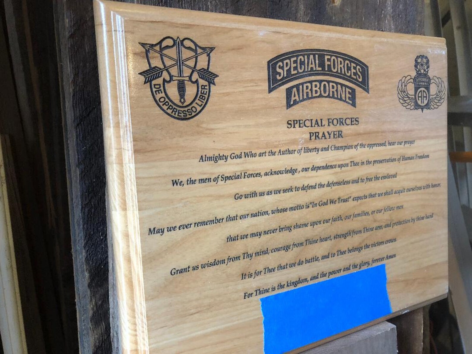 FREE Personalization US Army Special Forces Prayer Plaque Etsy
