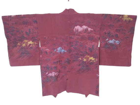 Japanese Vintage Kimono Haori, Silk, Kimono Jacket