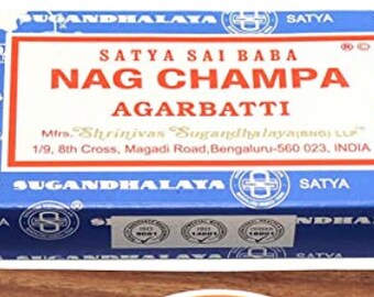 Satya Sai Barba Nag Champa Agarbatti Incense - Goth Chakra Burning Cleansing