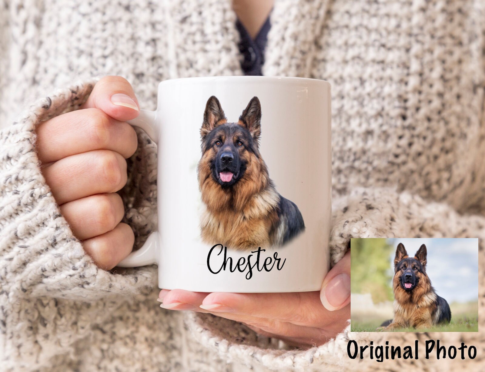 Personalised Pet Portrait Mug Custom Pet Mug Personalised Etsy
