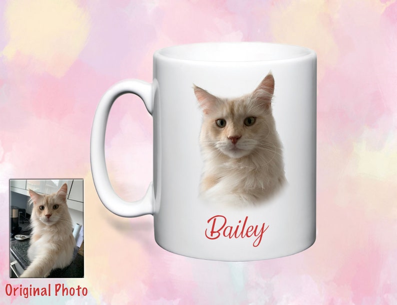 Personalised Pet Portrait Mug Custom Pet Mug Personalised Etsy