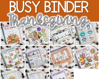 Thanksgiving Busy Binder | Busy Book | Activity Binder | Toddler Activities | Preschool Activities