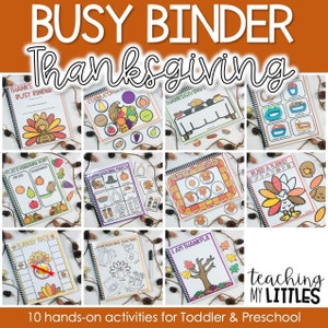 Thanksgiving Busy Binder | Busy Book | Activity Binder | Toddler Activities | Preschool Activities