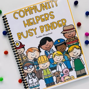 Community Helpers Busy Binder | Busy Book | Activity Binder | Toddler Activities | Preschool Activities