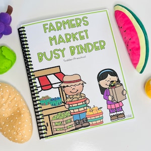 Farmers Market Busy Binder | Busy Book | Activity Binder | Toddler Activities | Preschool Activities