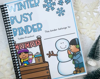 Winter Busy Binder | Busy Book | Activity Binder | Toddler Activities | Preschool Activities
