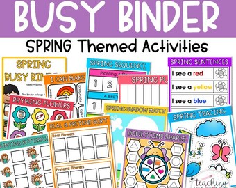 Spring Busy Binder | Toddler & Preschool Activities (Digital Download)