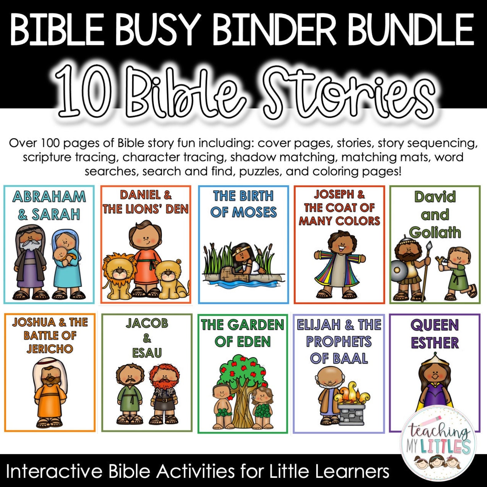 Bible Busy Binder BUNDLE Busy Books Activity Binders Bible Stories Etsy