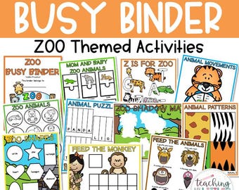 Zoo Busy Binder | Toddler & Preschool Activities (Digital Download)