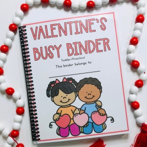 Valentine&#39;s Busy Binder | Busy Book | Activity Binder | Toddler Activities | Preschool Activities