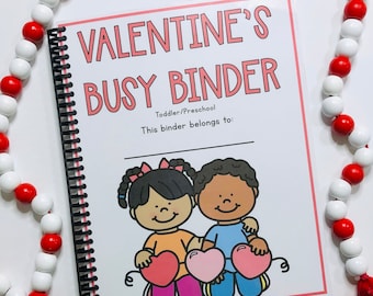 Valentine's Busy Binder | Busy Book | Activity Binder | Toddler Activities | Preschool Activities