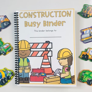 Construction Busy Binder | Busy Book | Activity Binder | Toddler Activities | Preschool Activities