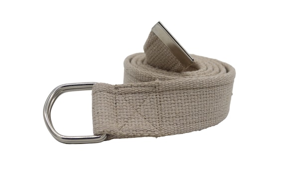 Beige Canvas Webbing Belt With D-ring - Etsy display picture 1