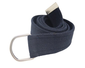 Marineblauer D-Ring-Gürtel aus Canvas, strapazierfähiges Gurtband
