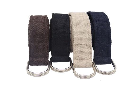 Cloth belt with two metal rings best sale