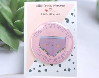 Miroir de poche Positive Pants ~ Cadeau d'encouragement ~ Cadeau positif ~ Miroir mignon Positive Pants ~ Cadeau Positive Pants ~ Miroir de poche
