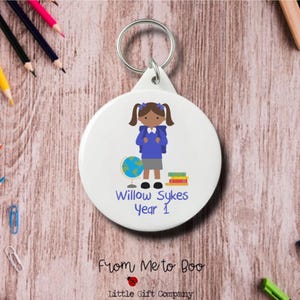 Personalised Bag Tag ~ School Bag Tag ~ Starting School Gift ~ Starting School ~ Personalised Keyring ~ School Bag Keyring ~ School Bag Name image 1