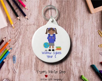 Étiquette de sac personnalisée ~ Étiquette pour cartable ~ Cadeau de rentrée scolaire ~ Rentrée des classes ~ Porte-clés personnalisé ~ Porte-clés pour cartable ~ Nom du sac d'école