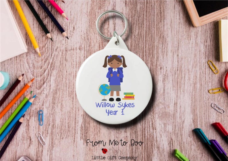 Personalised Bag Tag ~ School Bag Tag ~ Starting School Gift ~ Starting School ~ Personalised Keyring ~ School Bag Keyring ~ School Bag Name image 1