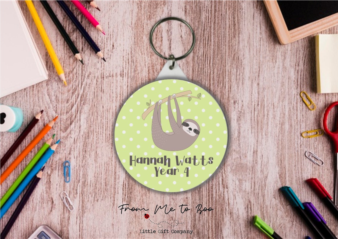 Personalised Cute Animal Bag Tag School Bag Tag Fox Bag Etsy