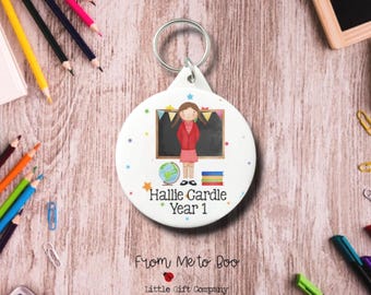 Étiquette de sac personnalisée à l'effigie d'un personnage ~ Étiquette pour cartable ~ Cadeau de rentrée scolaire ~ Porte-clés personnalisé ~ Porte-clés pour cartable ~ Étiquette nominative pour cartable