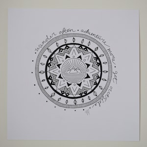 Original Adventure Mandala Drawing