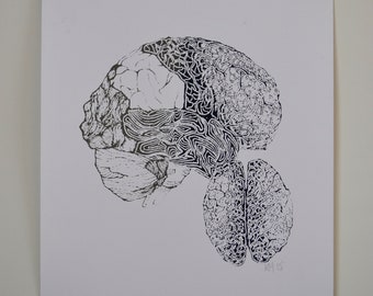 Original Brain Silkscreen Print