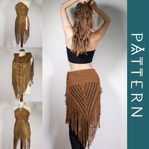 WILDTHING | PDF Pattern | Multi-way tribal-inspired crochet fringe skirt