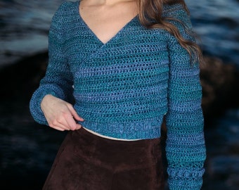 AURORA | Crochet Tutorial | Wrap Cardigan with Puffed Shoulders