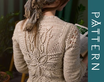 WILLOW | PDF crochet pattern | Wrap top with lace details