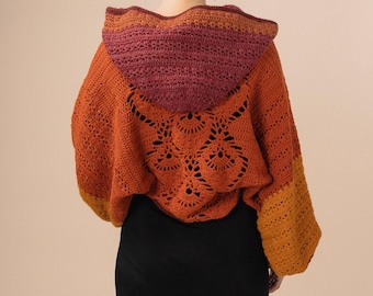 BATWING HOODIE | Crochet Tutorial | Oversize Cropped Hoodie
