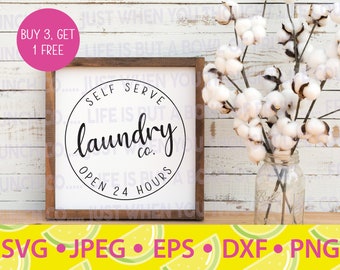 Laundry svg, Self Serve svg, Rustic svg, Laundry Sign SVG, Laundry Room svg, Farmhouse Cut File