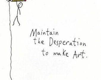 Desperation - Illustrated Poem Print Poster