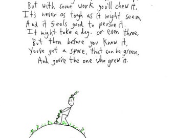 Weeds - Illustriertes Gedicht Print Poster