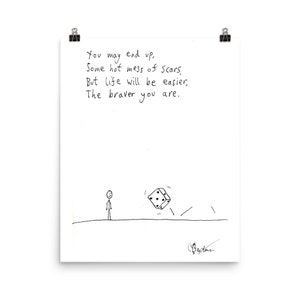 Bravery - illustrated poem poster