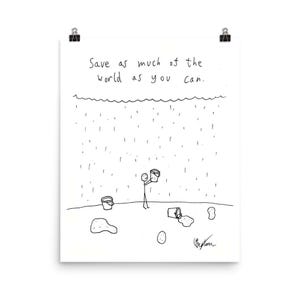 Save - illustrated poem poster