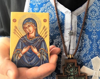 ベルギーのロシア風のドラゴン退治の聖ジョージの額入りイコン - Etsy 日本