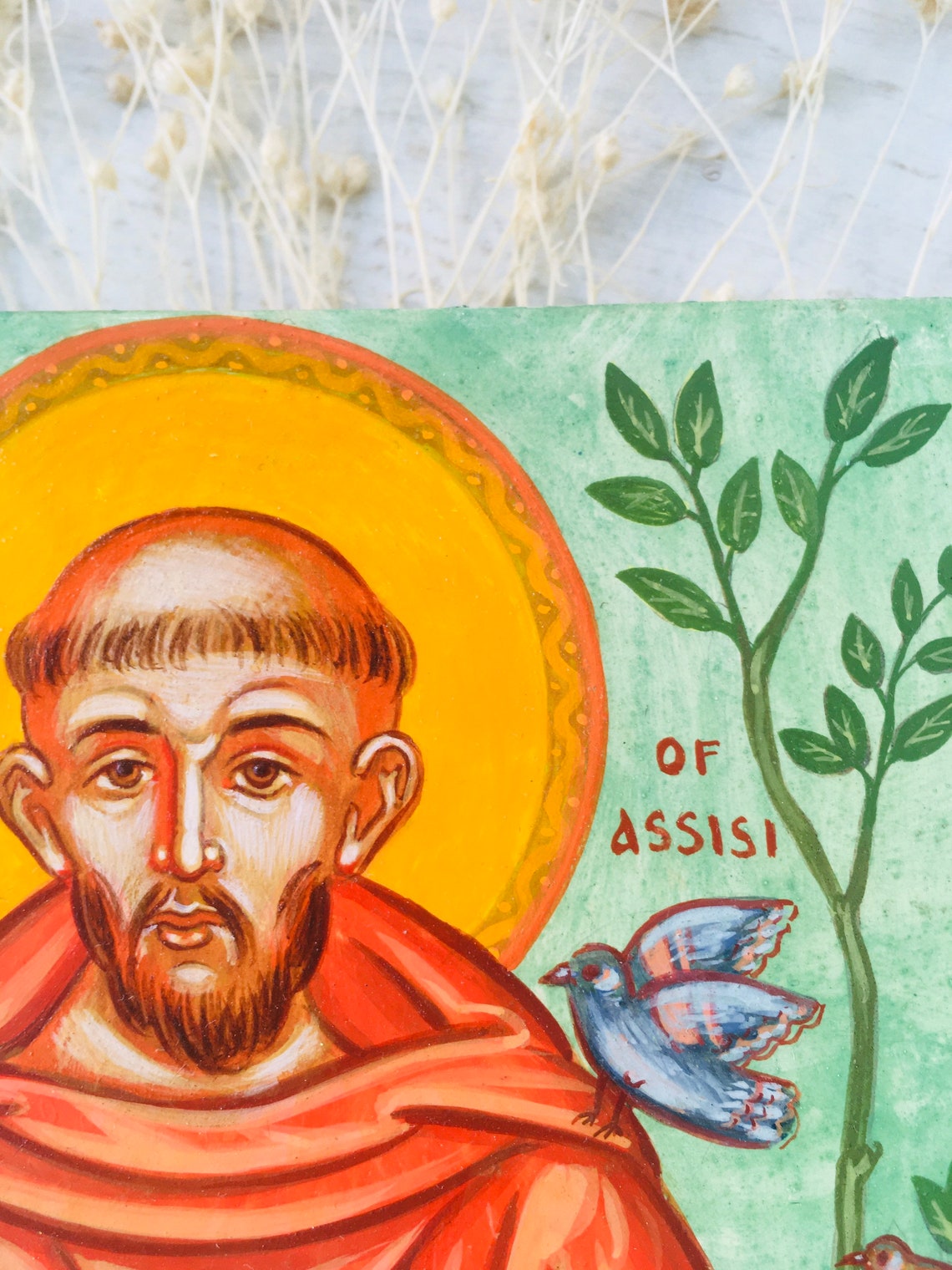 Saint Francis of Assisi. Hand Painted Icon. Easter Gift. Baptism Gift ...