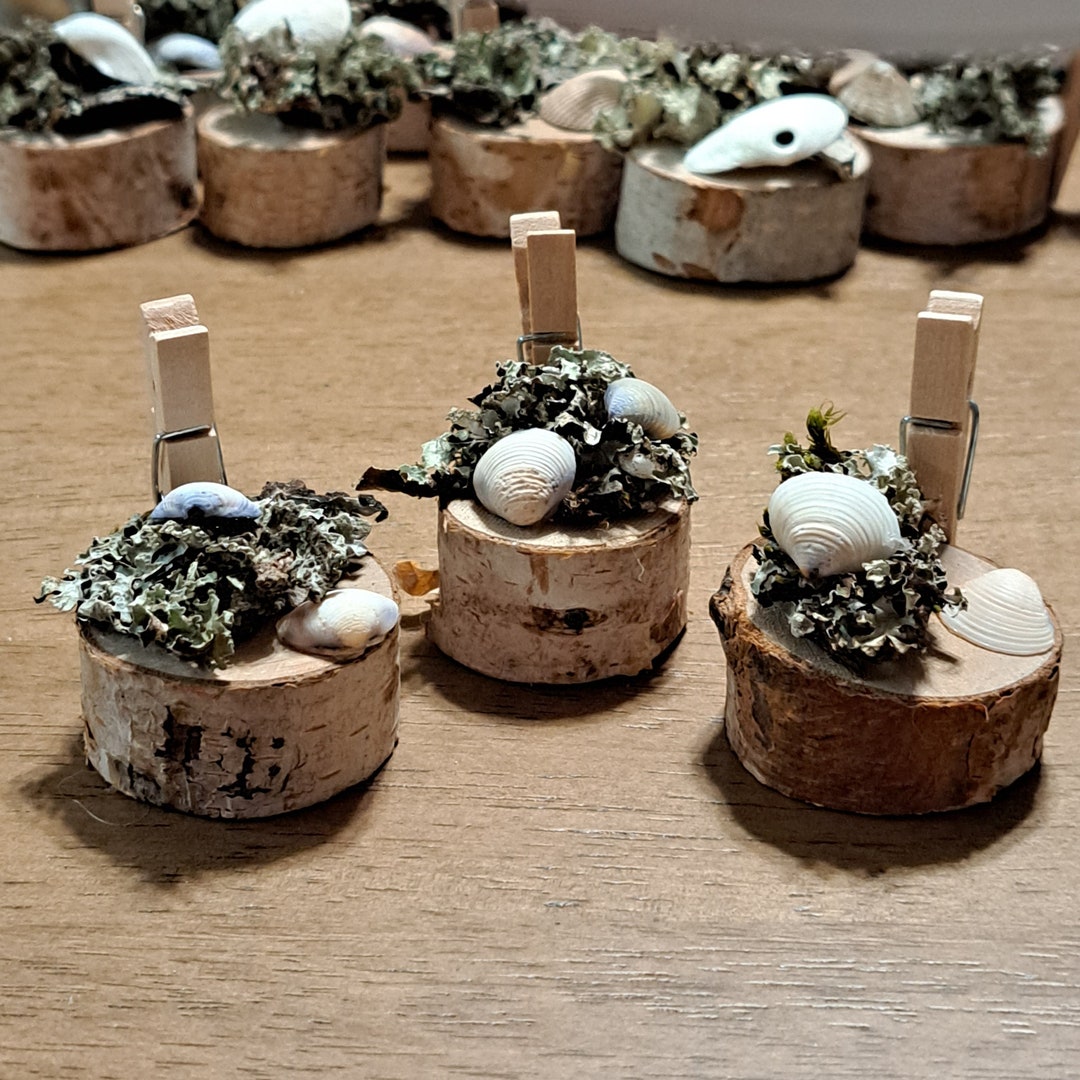 Beach Themed Name Card Holders. Bohemian Forest Beach Theme, Table ...