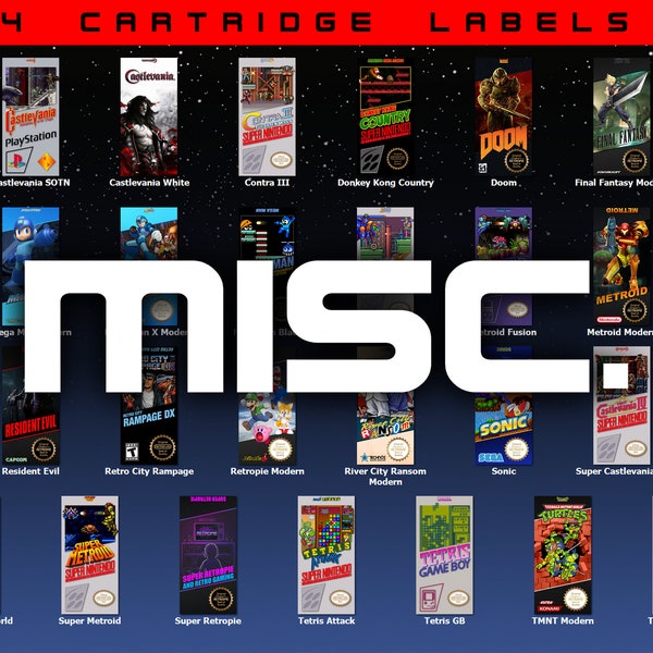 Cartridge Labels for Retroflag NESPi 4 (Misc.)