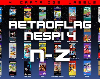 Etiquetas para cartuchos Retroflag NESPi 4 (N-Z) ¡NO PARA NES!