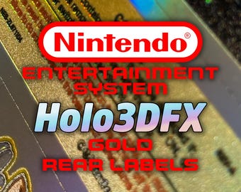 Gold NES (US) Rückseite Holo3DFX Moduletiketten